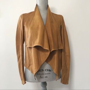 Anthropologie Lamarque leather jacket camel tan color